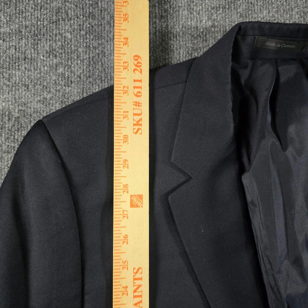 Lauren Ralph Lauren Mens 48R Navy Blue 2 Button Suit Pleated Pants Blazer